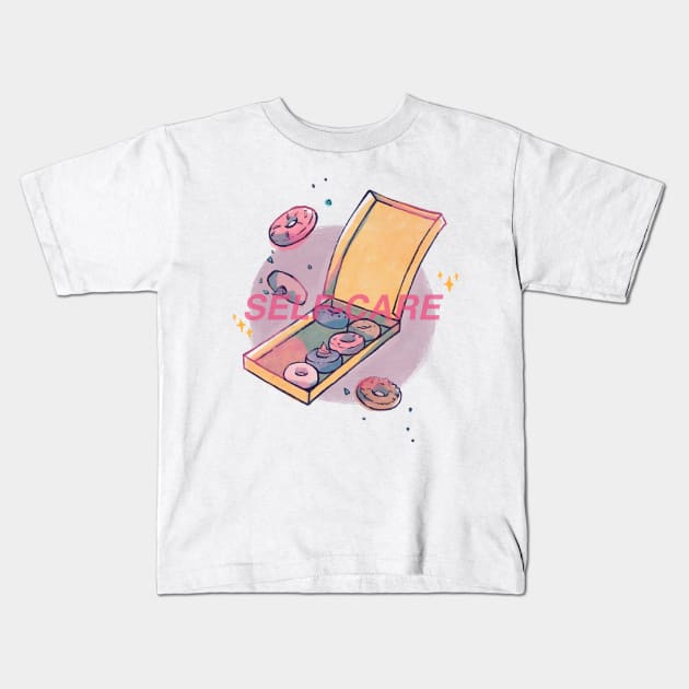 Self-Care Series - Doughnut Box Kids T-Shirt by Merch(ing) Shitpost